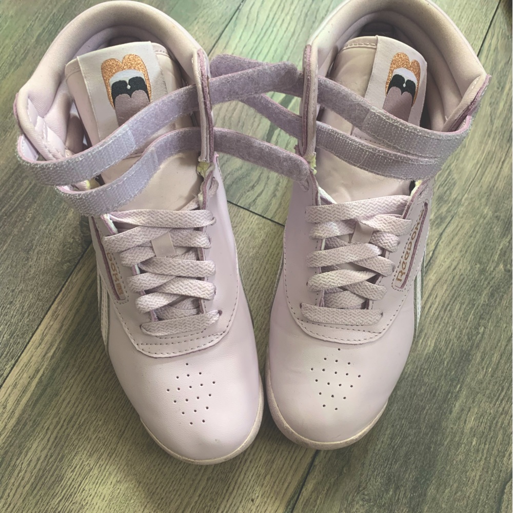 Cardi B lavender Reebok collab sneaker
